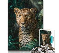 Puzzle da 1000 pezzi per adulti e adolescenti, motivo: leopardo della giungla, giochi educativi, decorazioni per la casa, decorazioni e regali unici, 38x26cm
