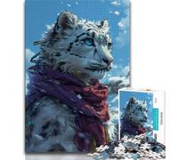 Puzzle da 1000 pezzi per adulti e adolescenti, motivo: leopardo fantasy, antistress, giocattoli per la casa, decorazioni per la casa (75x50cm)