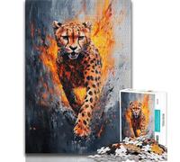 Puzzle da 1000 pezzi per adulti e adolescenti, motivo leopardo fantasy, gioco per famiglie, antistress, sfida difficile, adatto alle coppie, 38x26cm