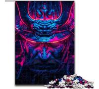 Puzzle da 1000 pezzi per adulti e adolescenti, motivo: neon samurai warrior war, giocattoli educativi per l'apprendimento, giochi per famiglie, regali e compleanni unici dimensioni 50x75cm
