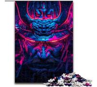 Puzzle da 1000 pezzi per adulti e adolescenti, motivo: Neon Samurai Warrior War, giocattolo educativo intellettuale decomprimente, ideale come regalo per tutta la famiglia dimensioni 26x38cm