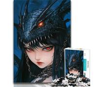 Puzzle da 1000 pezzi per adulti e adolescenti, motivo: ragazza drago volante anime, giochi educativi, decorazione per la casa, regalo di compleanno, regali, arte murale 38x26cm