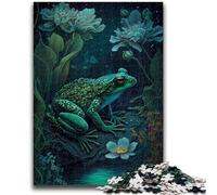 Puzzle da 1000 pezzi per adulti e adolescenti, motivo: rana, terra mitica, aiuta il cervello a esercitare i giocattoli avvincenti per coltivare la pazienza, collezione di artisti, belle arti, 26x38cm