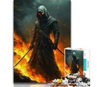 Puzzle da 1000 pezzi per adulti e adolescenti, motivo: samurai ninja fantasy, 1000 pezzi per adulti, per un gioco impegnativo e per famiglie (dimensioni 38x26cm)