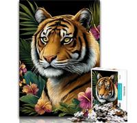 Puzzle da 1000 pezzi per adulti e adolescenti, motivo: tigre misteriosa, ideale come regalo per tutta la famiglia, adatto a bambini di età compresa tra 38 e 14 anni (dimensioni 38x26cm)