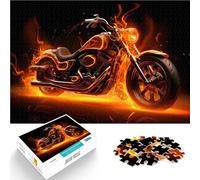 Puzzle da 1000 pezzi per adulti e adolescenti Moto in fiamme Fatto di legno Adatto a partire dai 14 anni gioco educativo di apprendimento Migliorare l'amore tra le coppie misurare:50x75cm