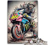 Puzzle da 1000 pezzi per adulti e adolescenti MotoGP, adatto a persone dai 14 anni in su, giochi educativi, regali di Babbo Natale segreto, 26x38cm