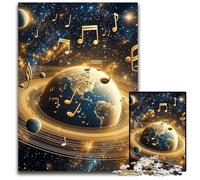 Puzzle da 1000 pezzi per adulti e adolescenti, musica, terra, puzzle di cartone, giochi divertenti, ideale come regalo per tutta la famiglia, per età 14 anni, 26x38cm
