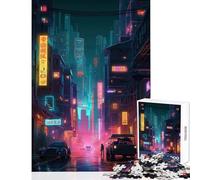 Puzzle da 1000 pezzi per adulti e adolescenti neon lofi cyberpunk decorazioni per la casa giocattoli opere d'arte regali giochi divertenti migliorare l'amore tra coppie dimensioni 38x26cm