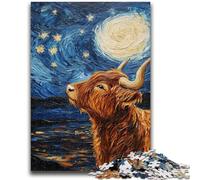 Puzzle da 1000 pezzi per adulti e adolescenti, Night Sky, cielo notturno, Yak, 1000 pezzi per adolescenti, antistress, sfida difficile, giocattoli per la decorazione della casa (50x75cm)