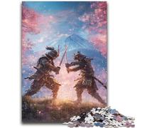 Puzzle da 1000 pezzi per adulti e adolescenti Ninja ai piedi del monte Fuji Giocattoli Giochi educativi Antistress Adatto per la decorazione della scrivania 38x26cm
