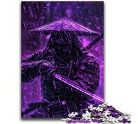 Puzzle da 1000 pezzi per adulti e adolescenti, Ninja al neon giapponese, regali divertenti per la famiglia, per amici e parenti, per bambini dai 14 anni in su, 26x38cm