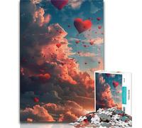 Puzzle da 1000 pezzi per adulti e adolescenti nuvole d'amore colorate puzzle per adulti antistress sfida difficile regali di Babbo Natale segreto 75x50cm