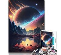 Puzzle da 1000 pezzi per adulti e adolescenti Oasi extraterrestre per adolescenti regalo divertente e attività per la casa giocattolo per i giorni di pioggia 75x50cm
