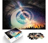 Puzzle da 1000 pezzi per adulti e adolescenti Occhio del cielo senza tempo Fatto di legno per età 14+ Giocattolo educativo antistress Regalo di compleanno, regali, arte murale misurare：50x75cm