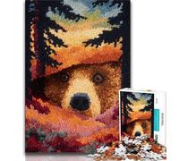 Puzzle da 1000 pezzi per adulti e adolescenti, orso bruno della foresta, aiuta il cervello a esercitare giocattoli avvincenti per coltivare la pazienza, decorazione perfetta 38x26cm