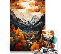 Puzzle da 1000 pezzi per adulti e adolescenti Paesaggio autunnale delle montagne Adatto a partire dai 14 anni Giocattoli da regalo per la famiglia Come regalo per tutta la famiglia e gli amici