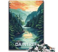 Puzzle da 1000 pezzi per adulti e adolescenti, paesaggio della foresta pluviale di Daintree, design unico e vibrante, esperienza di gioco rilassante e stimolante (dimensioni 38x52cm)