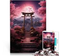 Puzzle da 1000 pezzi per adulti e adolescenti paesaggio giapponese Fatto di carta，per e da 14 anni in su Gioco rompicapo Il miglior regalo per adulti e adolescenti。misurare：38x52cm