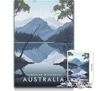 Puzzle da 1000 pezzi per adulti e adolescenti, paesaggio selvaggio della Tasmania, giochi educativi, analisi e logica, opera d'arte, regalo, dimensioni 38x26cm