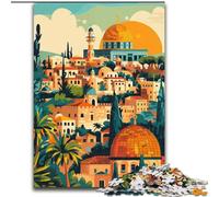 Puzzle da 1000 pezzi per adulti e adolescenti Paesaggio urbano di Gerusalemme, per bambini dai 14 anni in su, giocattoli educativi e didattici, giochi per famiglie, regalo di compleanno, 26x38cm