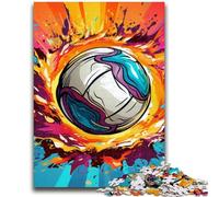 Puzzle da 1000 pezzi per adulti e adolescenti, pallavolo colorata, puzzle da 1000 pezzi, gioco a quiz, decorazione da parete, regali unici per compleanno e Natale (50x75cm)