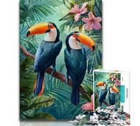 Puzzle da 1000 pezzi per adulti e adolescenti Pappagallo della giungla, aiuta il cervello a esercitare giocattoli avvincenti per coltivare la pazienza Decorazione perfetta 38x26cm