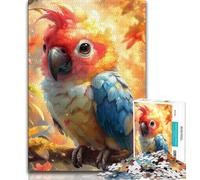 Puzzle da 1000 pezzi per adulti e adolescenti, pappagallo della giungla, antistress, per trascorrere il tempo libero e interagire con i genitori (75x50cm)