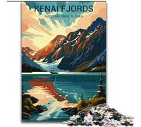 Puzzle da 1000 pezzi per adulti e adolescenti Parco nazionale dei fiordi di Kenai, gioco educativo e sfida per migliorare la memoria per bambini dai 14 anni in su, 26x38cm