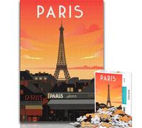 Puzzle da 1000 pezzi per adulti e adolescenti Parigi, antistress, per ammazzare il tempo durante le vacanze, per migliorare l'amore tra coppie (75x50cm)