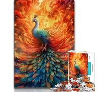 Puzzle da 1000 pezzi per adulti e adolescenti, pavone colorato, puzzle interessante per ridurre lo stress e interagire con i genitori (dimensioni 38x26cm)