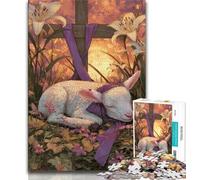 Puzzle da 1000 pezzi per adulti e adolescenti,pecore e croce,puzzle da 1000 pezzi,giochi di attività per famiglie stimolanti,giocattolo fai da te per decorazioni murali per la casa,regali (75x50cm)