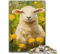 Puzzle da 1000 pezzi per adulti e adolescenti, pecore e fiori, dai 14 anni in su, giochi divertenti, attività divertenti a casa, regali di compleanno, regali di viaggio, 50x75cm