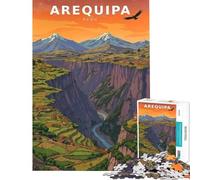 Puzzle da 1000 pezzi per adulti e adolescenti Perù Viaggio Paesaggio Vintage Stile Anime - Cime dorate all'alba Puzzle per adulti Gioco pratico Regali per donne Compleanno e Uni