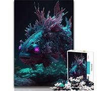 Puzzle da 1000 pezzi per adulti e adolescenti, pesci luminosi della barriera corallina, ideale come regalo per tutta la famiglia, adatto a bambini di età compresa tra 75 e 14 anni (dimensioni 75x50cm)