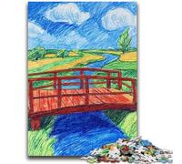 Puzzle da 1000 pezzi per adulti e adolescenti Ponte notturno nel cielo 1000 pezzi per adolescenti, ideale come regalo per tutta la famiglia dai 14 anni in su (75x50cm)