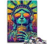 Puzzle da 1000 pezzi per adulti e adolescenti Pop Art Statua della Libertà Gioco educativo Sfida Giocattolo Decorazione da parete Regali unici di compleanno e Natale 50x75cm
