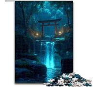 Puzzle da 1000 pezzi per adulti e adolescenti, Portale Torii misterioso, impegnativo e difficile, con pezzi completamente interconnessi e di forma casuale (dimensioni 50x75cm)