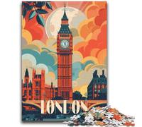 Puzzle da 1000 pezzi per adulti e adolescenti, poster del Big Ben di Londra, puzzle per adulti, antistress, sfida difficile, regali di Babbo Natale segreto (26x38cm)