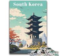 Puzzle da 1000 pezzi per adulti e adolescenti, poster di viaggio della Corea del Sud, puzzle da 1000 pezzi, per giochi educativi, giocattoli, offerte come regali per tutta la famiglia (50x75cm)