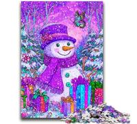 Puzzle da 1000 pezzi per adulti e adolescenti, pupazzo di neve di Natale per bambini dai 14 anni in su, gioco impossibile, regalo di compleanno di Natale, 26x38cm