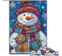 Puzzle da 1000 pezzi per adulti e adolescenti, pupazzo di neve invernale, giocattoli educativi ideali come regalo per tutta la famiglia, dai 14 anni in su (dimensioni 26x38cm)