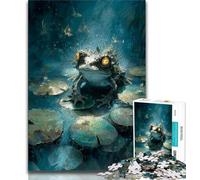 Puzzle da 1000 pezzi per adulti e adolescenti puzzle a forma di rana nello stagno per giochi educativi giocattoli decorazioni per la casa e regali unici 38x26cm