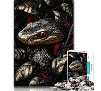 Puzzle da 1000 pezzi per adulti e adolescenti puzzle a forma di serpente nero per adolescenti antistress per ammazzare il tempo durante le vacanze per migliorare l'amore tra coppie 75x50cm