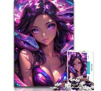 Puzzle da 1000 pezzi per adulti e adolescenti, puzzle anime per ragazze elfe e adolescenti, giocattoli per l'intrattenimento della famiglia con poster abbinato e foglio di quiz (dimensioni 38x26cm)