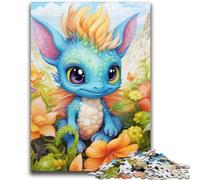 Puzzle da 1000 pezzi per adulti e adolescenti, puzzle Art Dragon Baby per adolescenti, con poster abbinato e foglio di quiz per età 14+ (26x38cm)