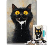 Puzzle da 1000 pezzi per adulti e adolescenti puzzle artistici con gatti neri giochi educativi decorazione per la casa adatti per la decorazione del desktop 75x50cm