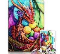 Puzzle da 1000 pezzi per adulti e adolescenti, puzzle colorati con draghi volanti per adolescenti, per giochi educativi, giocattoli, regali di compleanno, decorazioni murali (dimensioni 75x50cm)
