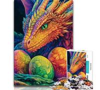 Puzzle da 1000 pezzi per adulti e adolescenti, puzzle colorati con draghi volanti per adulti, per giochi di ruolo impegnativi e giochi in famiglia (dimensioni 38x26cm)