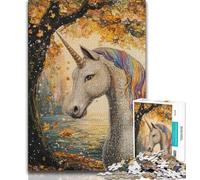 Puzzle da 1000 pezzi per adulti e adolescenti, puzzle colorati con unicorni, adatti per decorare la scrivania dai 14 anni in su (dimensioni 38x26cm)